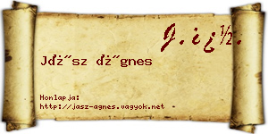Jász Ágnes névjegykártya