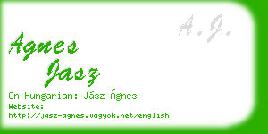 agnes jasz business card